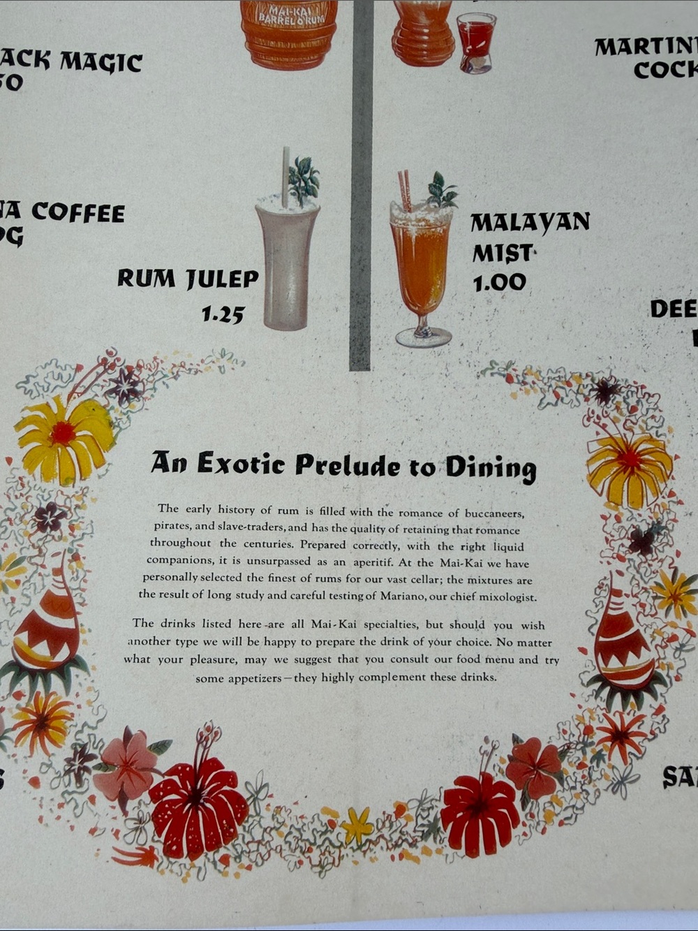 VTG 1957 Mai-Kai Tiki Restaurant Cocktail Menu Fort Lauderdale First Edition - Picture 8 of 12